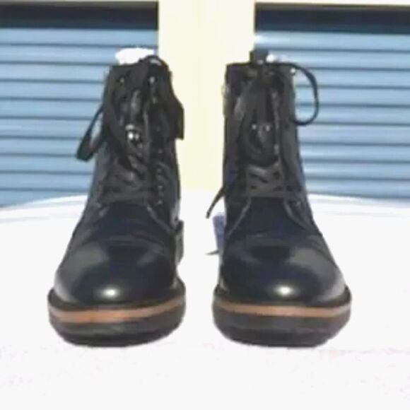 Size: 11 1/2 Captain Chrome Leather Boots Leather Unlisted- Black Thursday . New main image 7